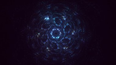 3B soyut renkli fraktal ışık arkaplanı oluşturma