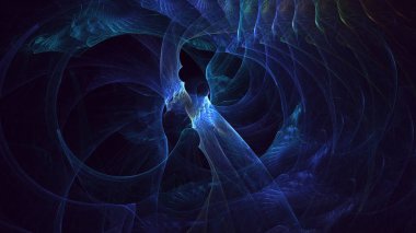Soyut çok renkli fraktal ışık arkaplanı 3B görüntüleme