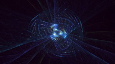 Soyut çok renkli fraktal ışık arkaplanı 3B görüntüleme