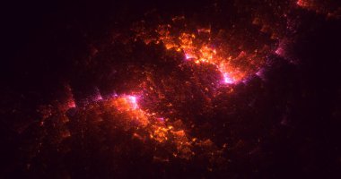 Soyut çok renkli fraktal ışık arkaplanı 3B görüntüleme