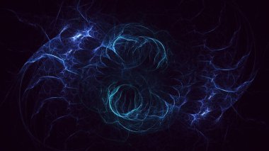 Soyut çok renkli fraktal ışık arkaplanı 3B görüntüleme