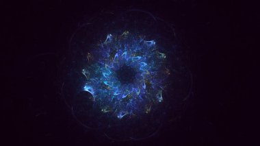 3B soyut yuvarlak ışık arkaplanı oluşturma