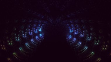 3B soyut renkli fraktal ışık arkaplanı oluşturma