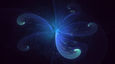 3B soyut renkli fraktal ışık arkaplanı oluşturma