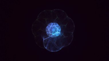 Soyut çok renkli fraktal ışık arkaplanı 3B görüntüleme