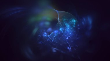 Soyut çok renkli fraktal ışık arkaplanı 3B görüntüleme