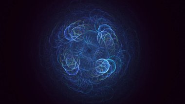 Soyut çok renkli fraktal ışık arkaplanı 3B görüntüleme