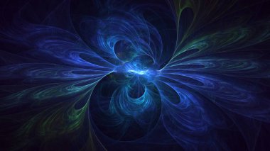 Soyut çok renkli fraktal ışık arkaplanı 3B görüntüleme