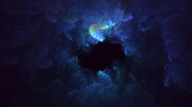 Soyut çok renkli fraktal ışık arkaplanı 3B görüntüleme