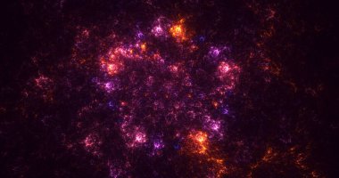 3B soyut renkli fraktal ışık arkaplanı oluşturma