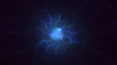 3B soyut renkli fraktal ışık arkaplanı oluşturma