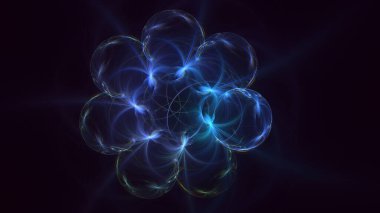 3B soyut yuvarlak ışık arkaplanı oluşturma