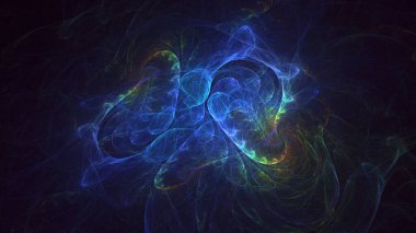 3B soyut renkli fraktal ışık arkaplanı oluşturma