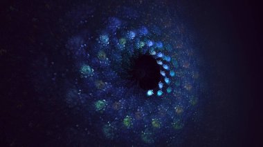 3B soyut renkli fraktal ışık arkaplanı oluşturma