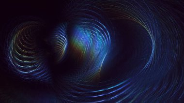 3B soyut renkli fraktal ışık arkaplanı oluşturma