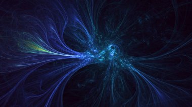 3B soyut renkli fraktal ışık arkaplanı oluşturma