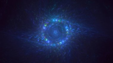 3B soyut renkli fraktal ışık arkaplanı oluşturma