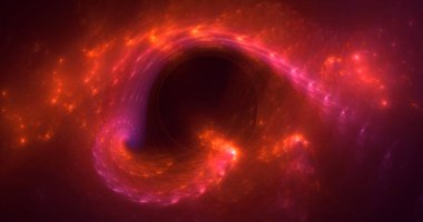 Soyut çok renkli fraktal ışık arkaplanı 3B görüntüleme