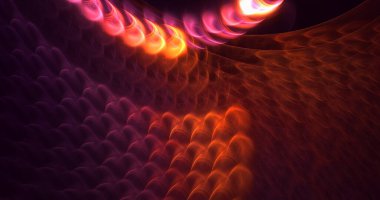 Soyut çok renkli fraktal ışık arkaplanı 3B görüntüleme