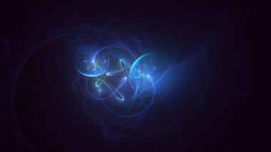 Soyut çok renkli fraktal ışık arkaplanı 3B görüntüleme