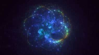 Soyut çok renkli fraktal ışık arkaplanı 3B görüntüleme