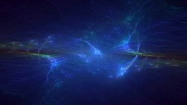 Soyut çok renkli fraktal ışık arkaplanı 3B görüntüleme