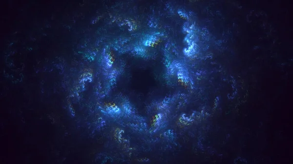 Renderizado Abstracto Azul Fractal Fondo Luz — Foto de Stock