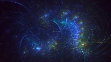 Soyut çok renkli fraktal ışık arkaplanı 3B görüntüleme