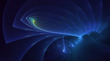 Soyut çok renkli fraktal ışık arkaplanı 3B görüntüleme