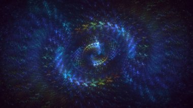 Soyut çok renkli fraktal ışık arkaplanı 3B görüntüleme