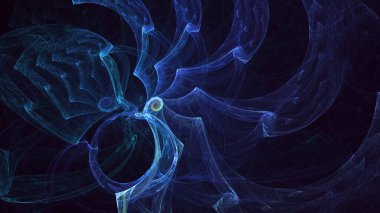 Soyut çok renkli fraktal ışık arkaplanı 3B görüntüleme