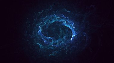 Soyut çok renkli fraktal ışık arkaplanı 3B görüntüleme