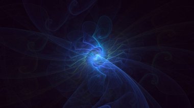 Soyut çok renkli fraktal ışık arkaplanı 3B görüntüleme