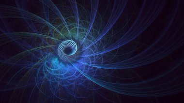 Soyut çok renkli fraktal ışık arkaplanı 3B görüntüleme