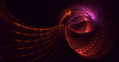 3D görüntüleme teknolojisi soyut fraktal arkaplan