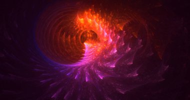 3D görüntüleme teknolojisi soyut fraktal arkaplan