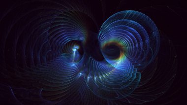 3B soyut renkli fraktal ışık arkaplanı oluşturma