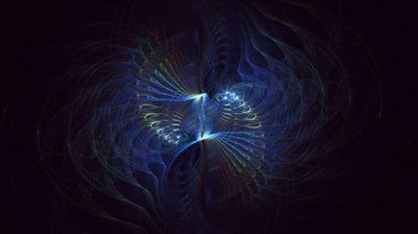 3B soyut renkli fraktal ışık arkaplanı oluşturma