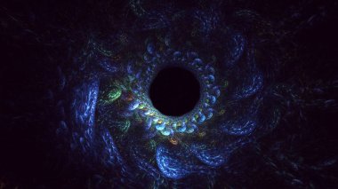 3B soyut yuvarlak ışık arkaplanı oluşturma