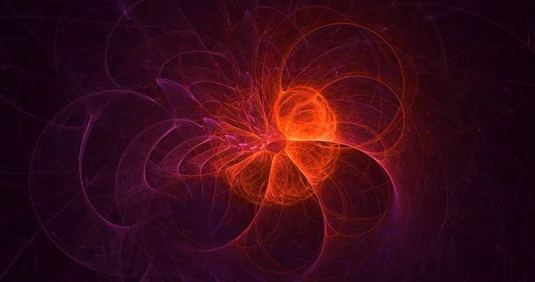 Rendering Abstract Multicolor Fractal Light Background — Stock Photo, Image