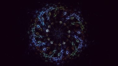 3B soyut yuvarlak ışık arkaplanı oluşturma