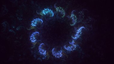 3B soyut yuvarlak ışık arkaplanı oluşturma