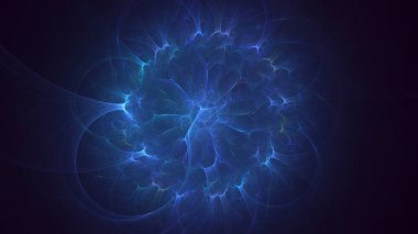 Soyut çok renkli fraktal ışık arkaplanı 3B görüntüleme