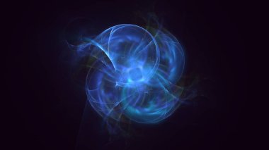 Soyut çok renkli fraktal ışık arkaplanı 3B görüntüleme