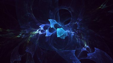 Soyut çok renkli fraktal ışık arkaplanı 3B görüntüleme