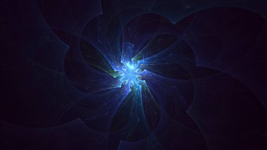 3D görüntüleme soyut mavi teknoloji fraktal arkaplan