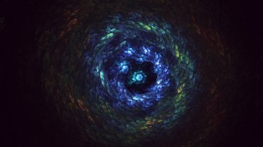 3D görüntüleme soyut mavi teknoloji fraktal arkaplan