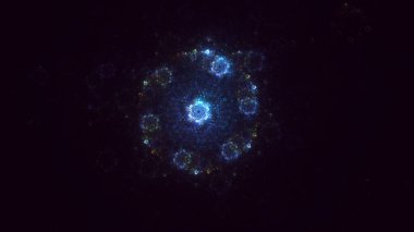 3B soyut renkli fraktal ışık arkaplanı oluşturma