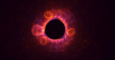 3B soyut renkli fraktal ışık arkaplanı oluşturma