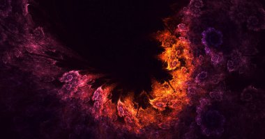 3B soyut renkli fraktal ışık arkaplanı oluşturma